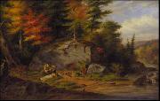 Cornelius Krieghoff Chippewa Indians at a Portage Germany oil painting artist